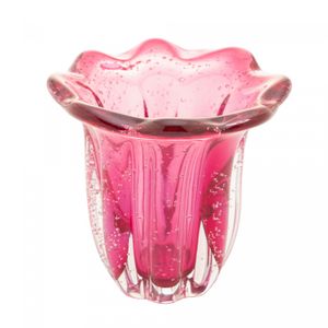 Vaso de Vidro Italy Rosa 14,5cm x 13cm - Wolff