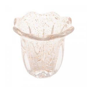 Vaso de Vidro Italy Dourado 12cm x 11cm - Wolff