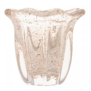 Vaso de Vidro Italy Dourado 12cm x 11cm - Wolff