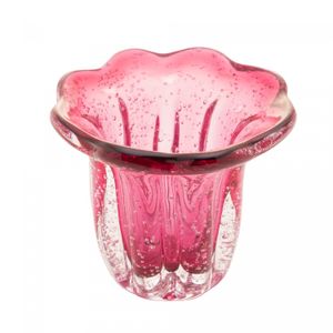 Vaso de Vidro Italy Rosa 12cm x 11cm - Wolff