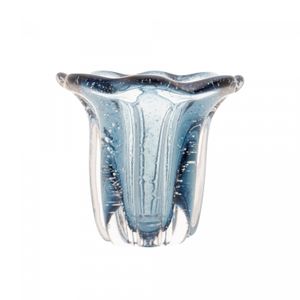 Vaso de Vidro Italy Azul 12cm x 11cm - Wolff