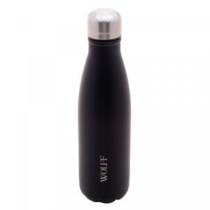 Garrafa Térmica de Aço Inox Parede Dupla  Ice Preta 500ml - Wolff
