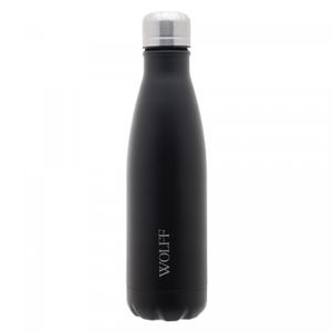 Garrafa Térmica de Aço Inox Parede Dupla  Ice Preta 500ml - Wolff