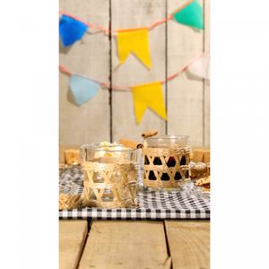 Conjunto de 4 Copos Baixos de Vidro com Sisal 320ml - Wolff