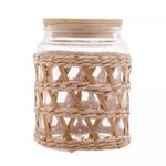 Porta-Mantimentos-de-Vidro-com-Sisal-e-Tampa-de-Madeira-750ml-Wolff