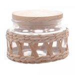 Porta-Mantimentos-de-Vidro-com-Sisal-e-Tampa-de-Madeira-350ml-Wolff