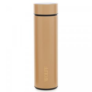 Garrafa Térmica de Aço Inox com Termômetro em LED Nude 500ml - Wolff
