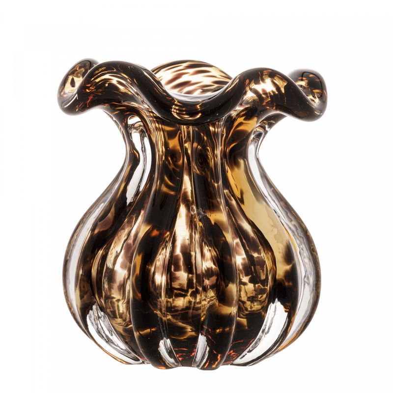 Vaso-de-Vidro-Italy-Marrom-e-Preto-115cm-x-13cm-Wolff