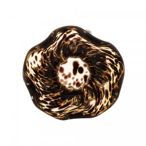 Vaso de Vidro Italy Marrom e Preto 11,5cm x 13cm - Wolff