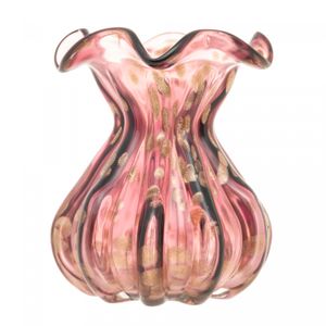 Vaso de Vidro Italy Púrpura e Rosé 11,5cm x 13cm - Wolff