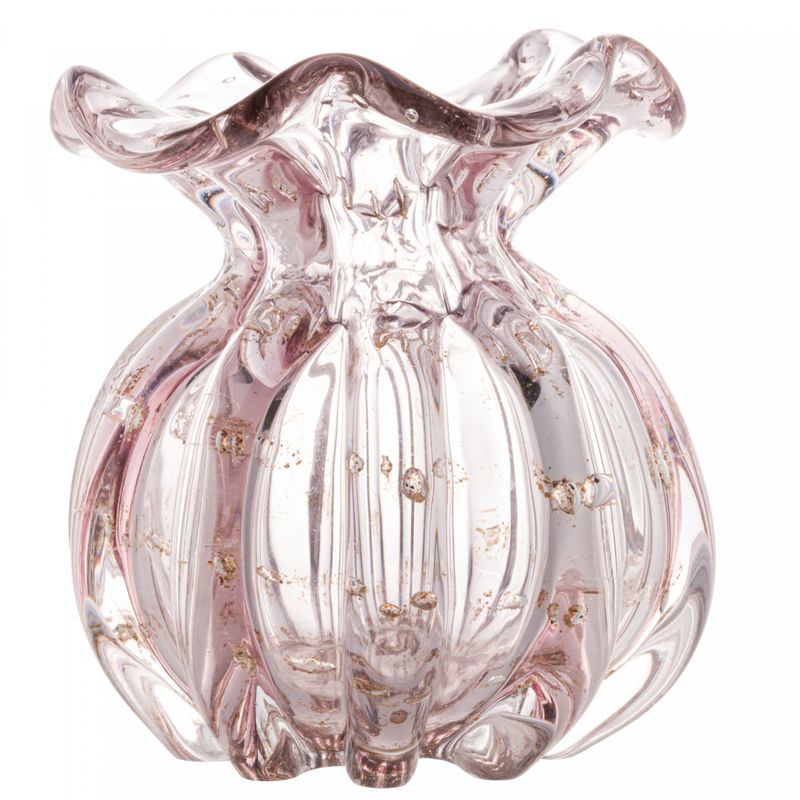 Vaso-de-Vidro-Italy-Rosa-Claro-e-Dourado-115cm-x-13cm-Wolff