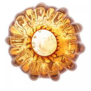 Vaso Esfera de Vidro Italy Âmbar e Dourado 12cm x 10cm - Wolff