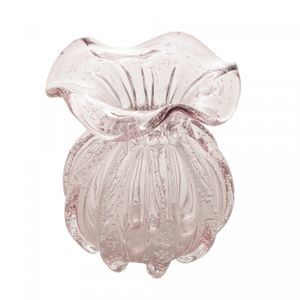 Vaso de Vidro Italy Rosa Claro 11,5cm x 13cm - Wolff