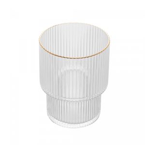 Conjunto 2 Copos Baixos de Cristal com Fio de Ouro Lines 220ml - Wolff