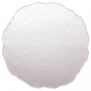 Prato para Servir de Cristal Martelado com Borda Dourada Taj 20cm - Wolff