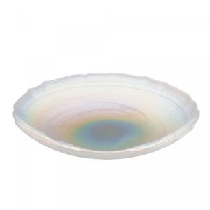 Centro de Mesa de Vidro Ice Queen Edged 40cm x 7cm - WolffCentro de Mesa de Vidro Ice Queen Edged 40cm x 7cm