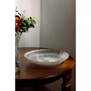 Centro de Mesa de Vidro Ice Queen Edged 40cm x 7cm - WolffCentro de Mesa de Vidro Ice Queen Edged 40cm x 7cm