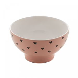 Conjunto 6 Bowls de Cerâmica Coração Sortidas 13cm x 8cm - Wolff