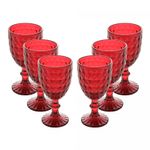 Conjunto-6-Tacas-para-Agua-De-Vidro-Roman-Vermelho-345Ml-Wolff