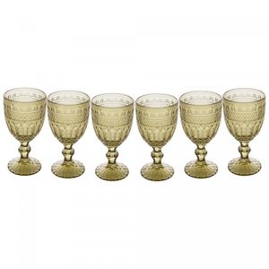 Conjunto 6 Taças para Água De Vidro Brand Verde 320Ml - Wolff