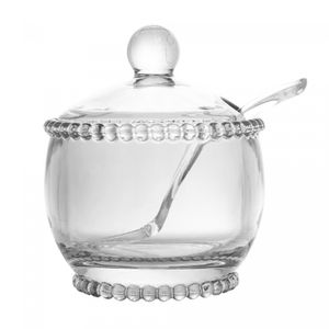 Açucareiro de Cristal com Colher Pearl 10cm x 10cm x 11cm - Wolff