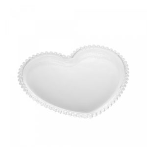 Prato de Cristal Coração Pearl 25cm x 22cm x 2cm - Wolff