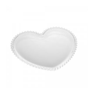 Prato de Cristal Coração Pearl 20cm x 17cm x 2cm - Wolff