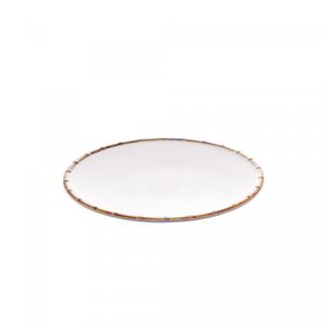 Prato para Sobremesa de Melamina Bambu Branco 22cm - Wolff