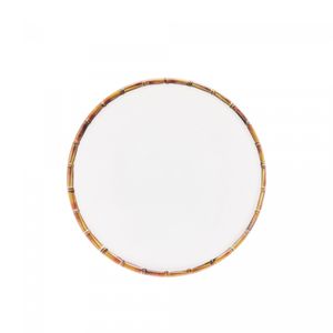 Prato Raso de Melamina Bambu Branco 27cm - Wolff
