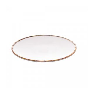 Prato Raso de Melamina Bambu Branco 27cm - Wolff
