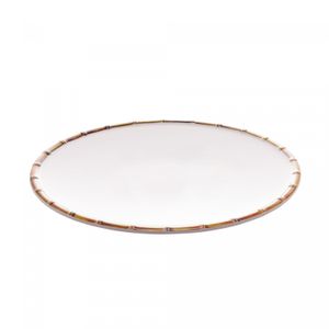 Sousplat de Melamina Bambu Branco 33cm - Wolff