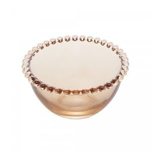 Conjunto 4 Bowls de Cristal Pearl Âmbar Metalizado 14cm x 8cm - Wolff