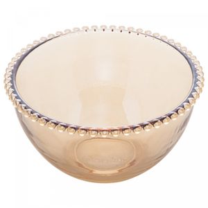 Saladeira de Cristal Pearl Âmbar Metalizado 21cm x 12cm - Wolff