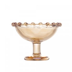 Conjunto 6 Taças de Cristal Pearl Âmbar Metalizado 8cm x 6cm - Wolff