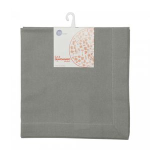 Conjunto 2 Guardanapos de Algodão Cinza Claro 40cm x 40cm - Wolff