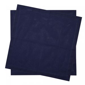 Conjunto 2 Guardanapos de Algodão Azul Escuro 40cm x 40cm - Wolff