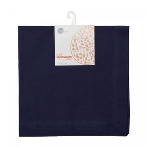 Conjunto 2 Guardanapos de Algodão Azul Escuro 40cm x 40cm - Wolff