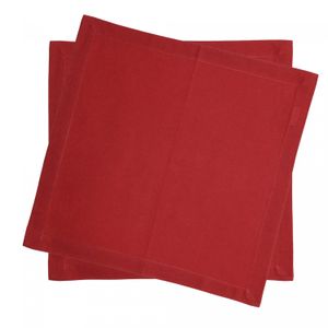 Conjunto 2 Guardanapos de Algodão Vermelho 40cm x 40cm - Wolff