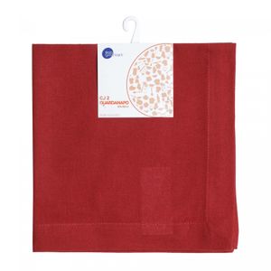 Conjunto 2 Guardanapos de Algodão Vermelho 40cm x 40cm - Wolff
