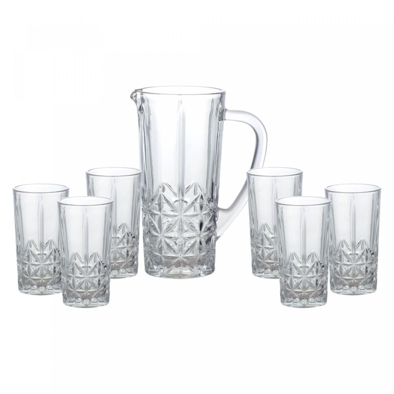Conjunto-6-Copos-Altos-270ml-e-1-Jarra-1L-de-Vidro-Stella-Wolff