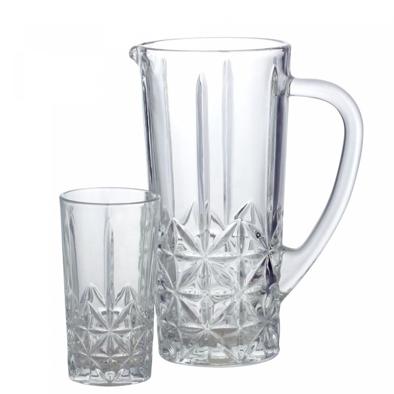 Conjunto-6-Copos-Altos-270ml-e-1-Jarra-1L-de-Vidro-Stella-Wolff