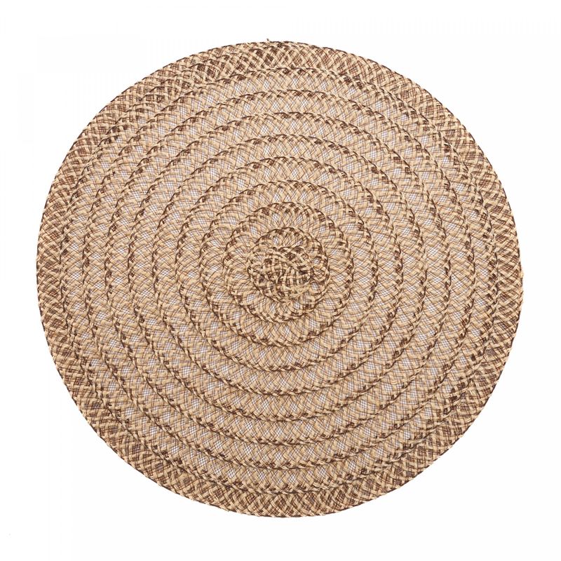 Lugar-Americano-de-Polipropileno-Mesclado-Flowered-Marrom-38cm-Wolff