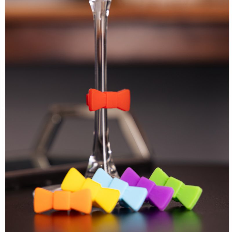 Conjunto-6-Marcadores-de-Tacas-Gravata-Borboleta-Sortido-Silicone-Wolff