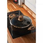 Cacarola-de-Inducao-com-Tampa-de-Vidro-22cm-Granilite-Preta-Aluminio-com-Revestimento-Ceramico-Wolff