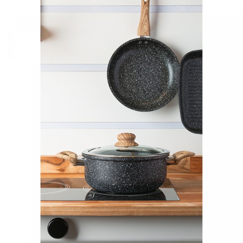 Cacarola-de-Inducao-com-Tampa-de-Vidro-22cm-Granilite-Preta-Aluminio-com-Revestimento-Ceramico-Wolff