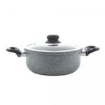 Cacarola-de-Inducao-com-Tampa-de-Vidro-22cm-Granilite-Cinza-Aluminio-com-Revestimento-Ceramico-Wolff