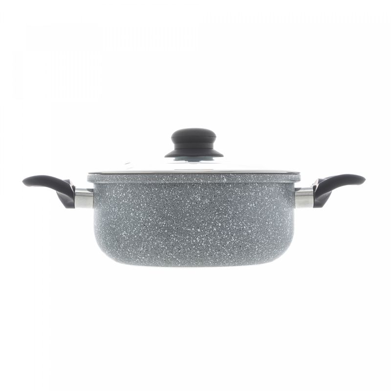 Cacarola-de-Inducao-com-Tampa-de-Vidro-22cm-Granilite-Cinza-Aluminio-com-Revestimento-Ceramico-Wolff