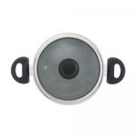 Cacarola-de-Inducao-com-Tampa-de-Vidro-22cm-Granilite-Cinza-Aluminio-com-Revestimento-Ceramico-Wolff