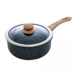 Panela-de-Inducao-com-Tampa-de-Vidro-16cm-Granilite-Preta-Aluminio-com-Revestimento-Ceramico-Wolff