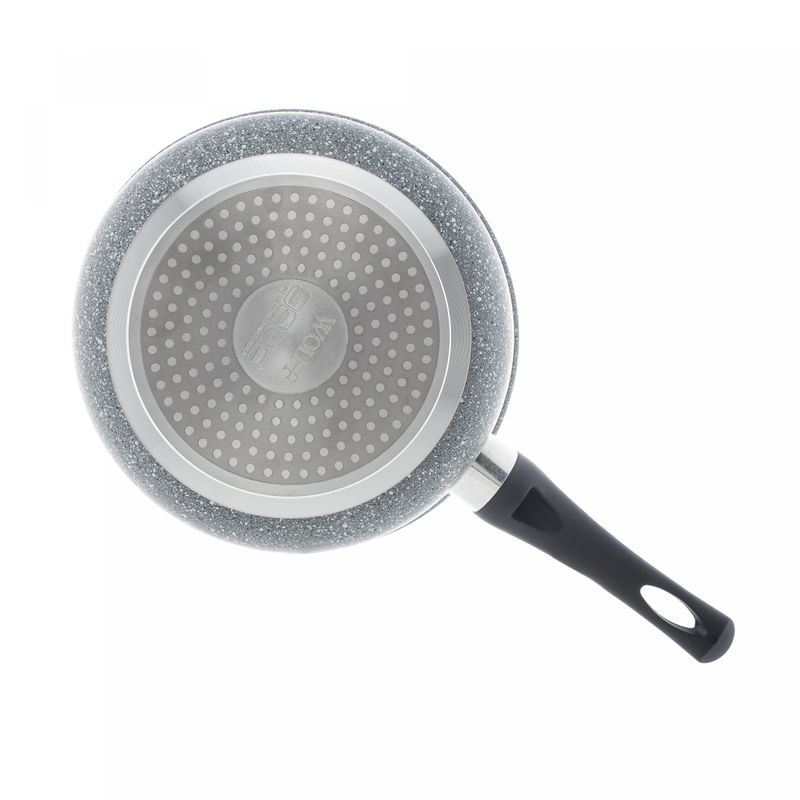 Panela-de-Inducao-com-Tampa-de-Vidro-16cm-Granilite-Cinza-Aluminio-com-Revestimento-Ceramico-Wolff